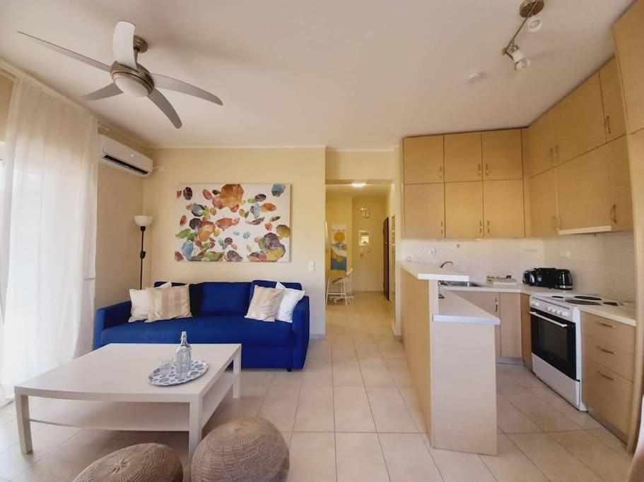 Blue -Spacious 1Bdr Corner Flat/Balcony/View Apartment Athens Exterior photo
